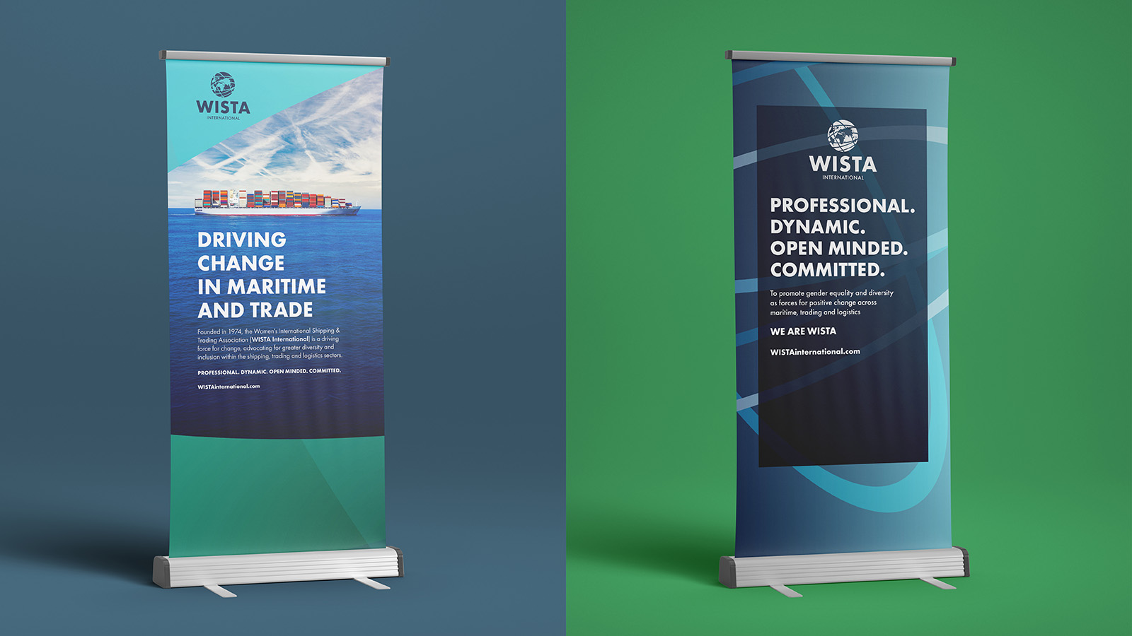 WISTA roller banners