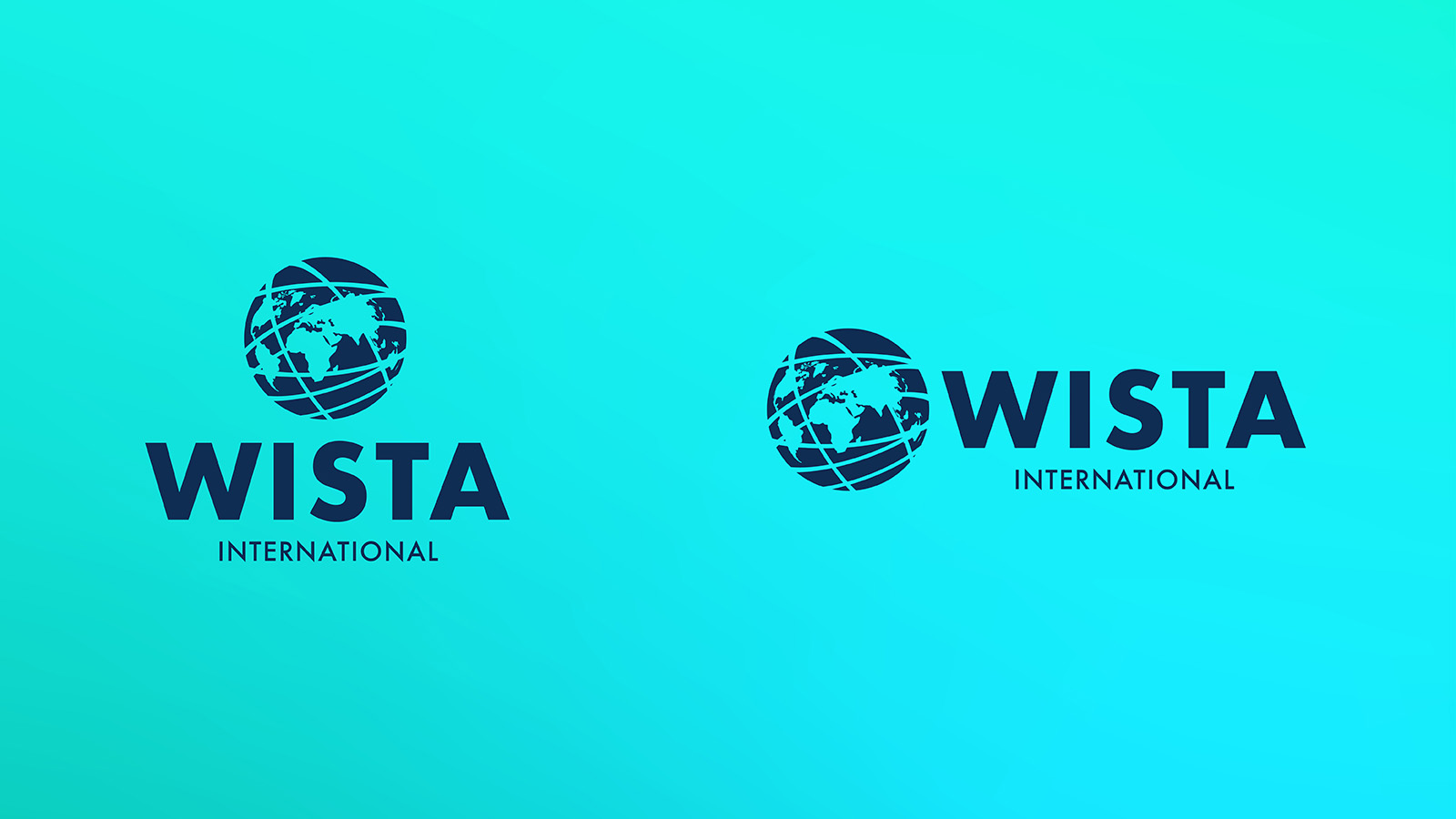 WISTA International logo symbol combining a globe and dynamic curved lines.