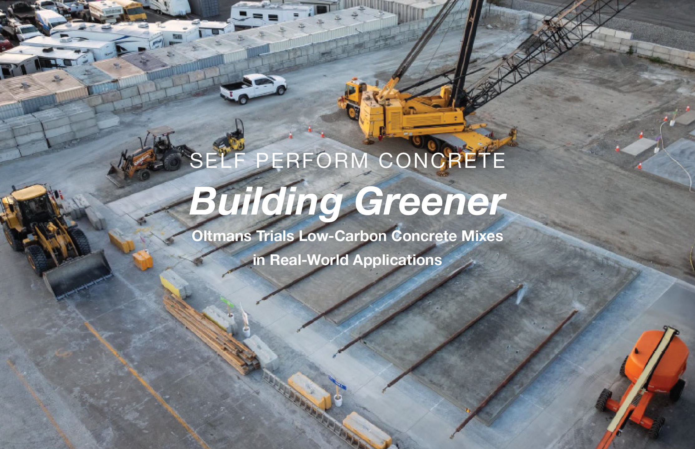 Building Greener: Oltmans Trials Low-Carbon Concrete Mixes in Real-World Applications