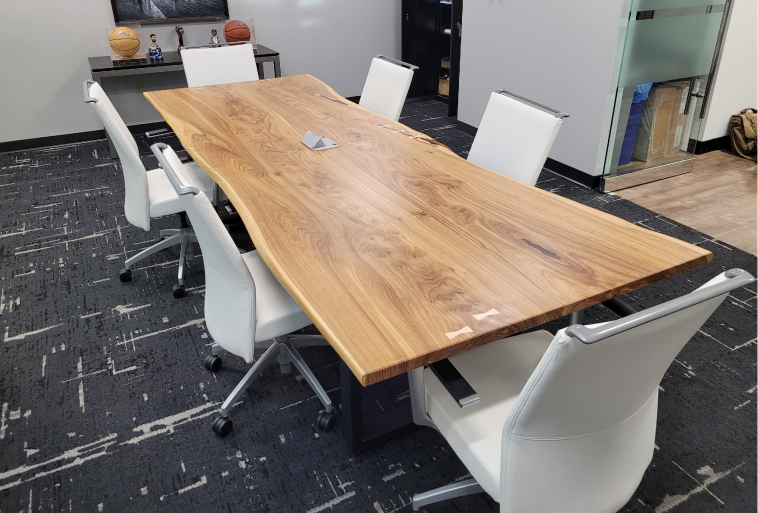 Live edge conference room table