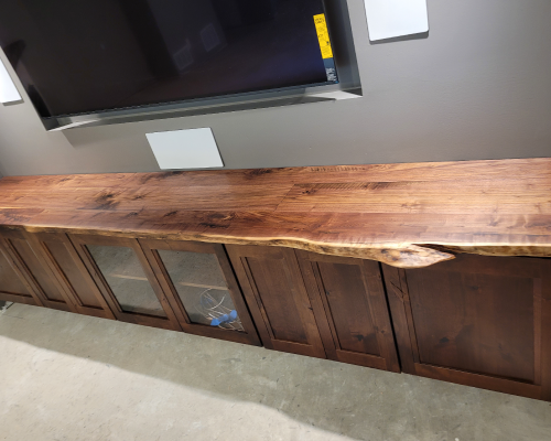 Walnut entertainment unit