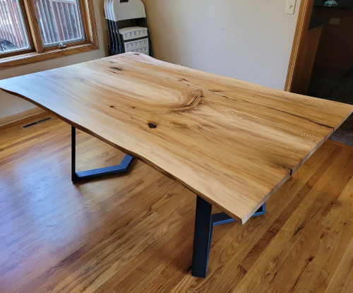 Sycamore dining room table. 