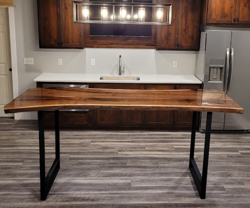 Walnut island table.