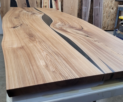 Elm Ying Yang River Table