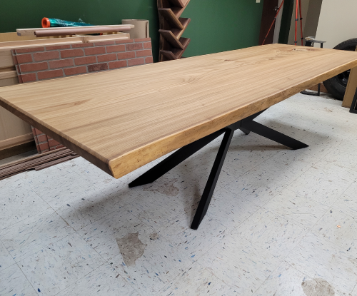 Elm Solid Slab Table.