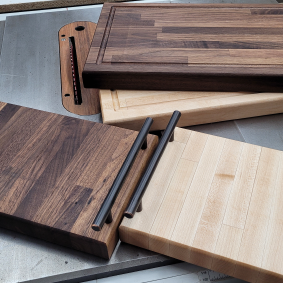 Butcher block cutting and charcuterie.