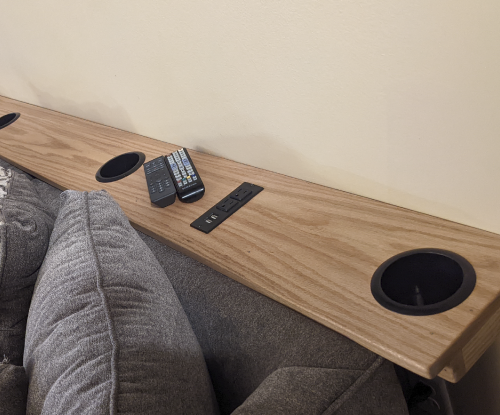 Siberian Elm Behind the couch console table.