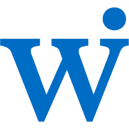 Wing logo with a hovering dot.