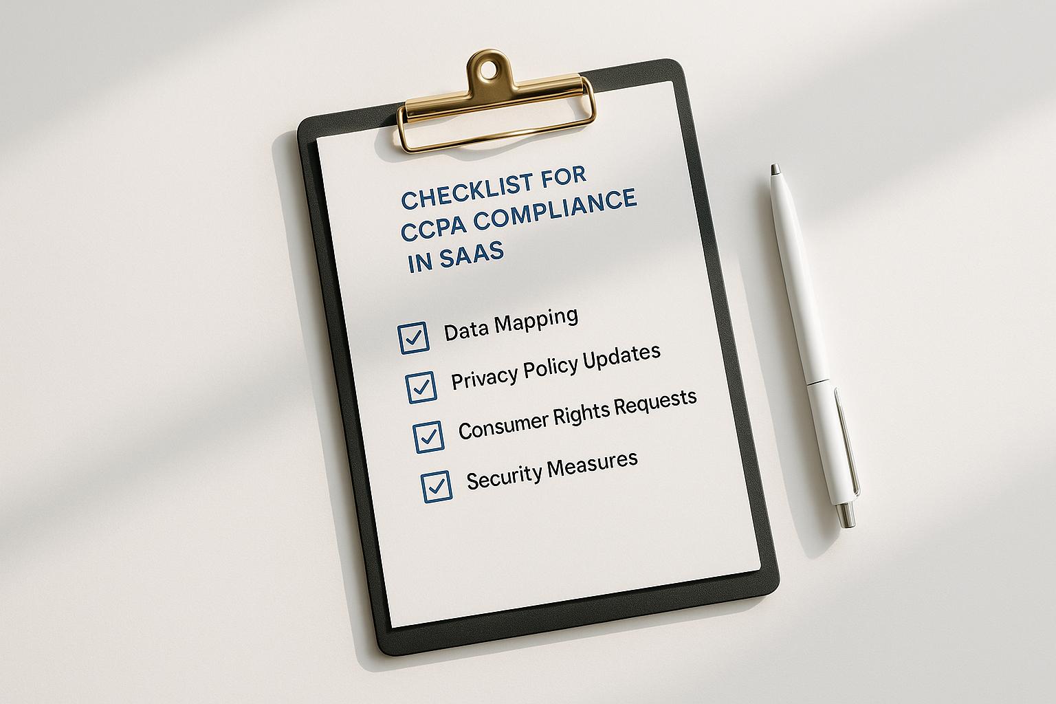 Checklist for CCPA Compliance in SaaS