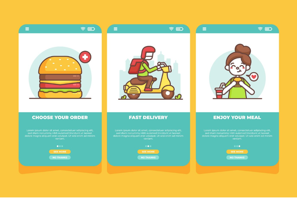 food elivery app concept