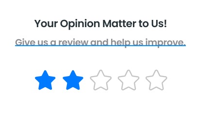 Rating bar for user feedback