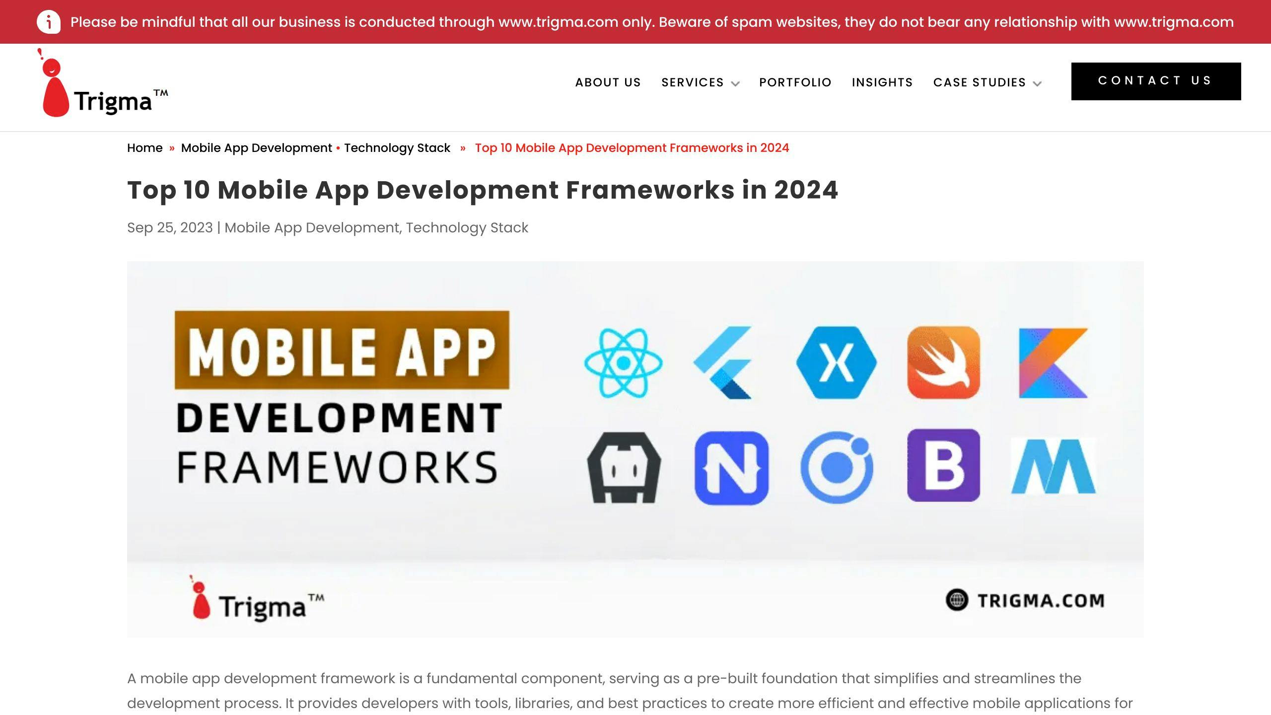 Mobile App Development Frameworks