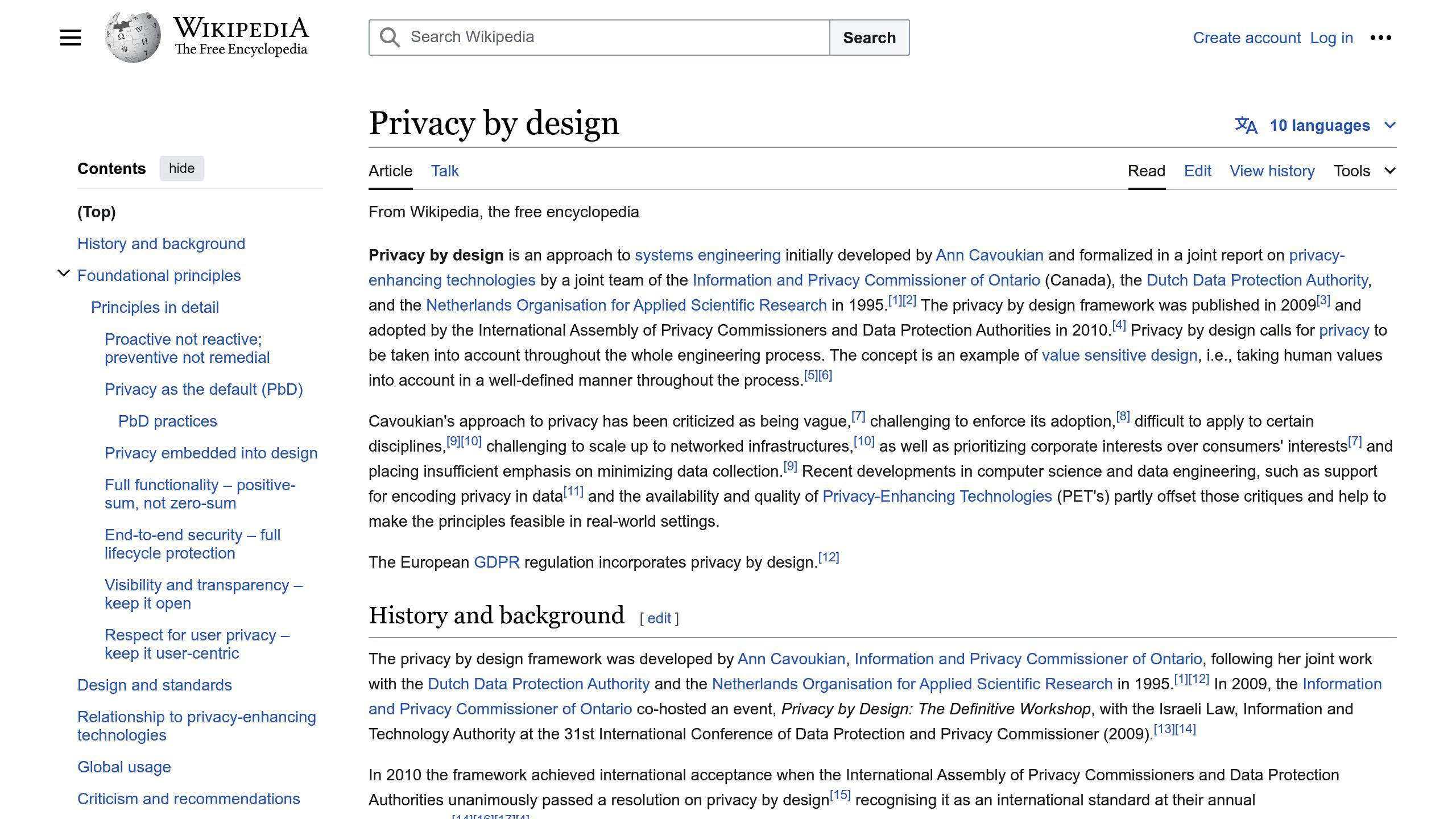 Privacy by Design