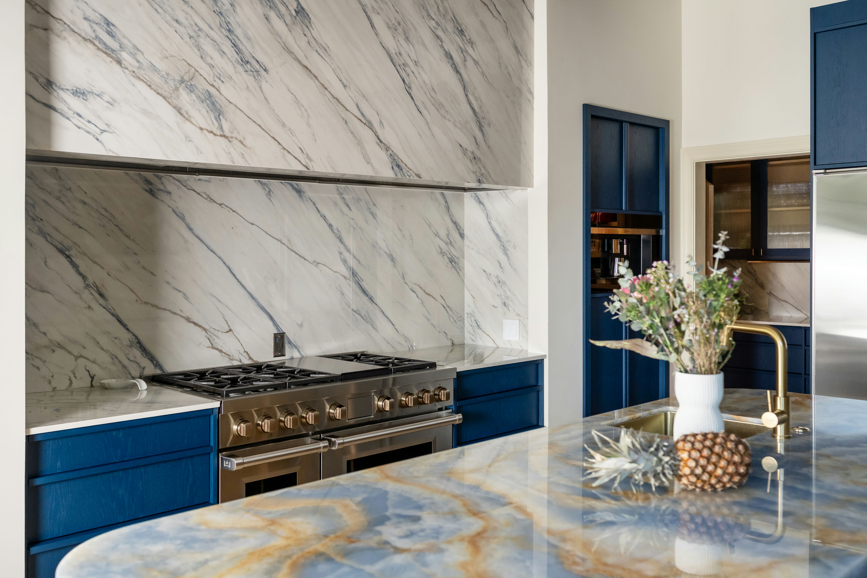 Stone range hood