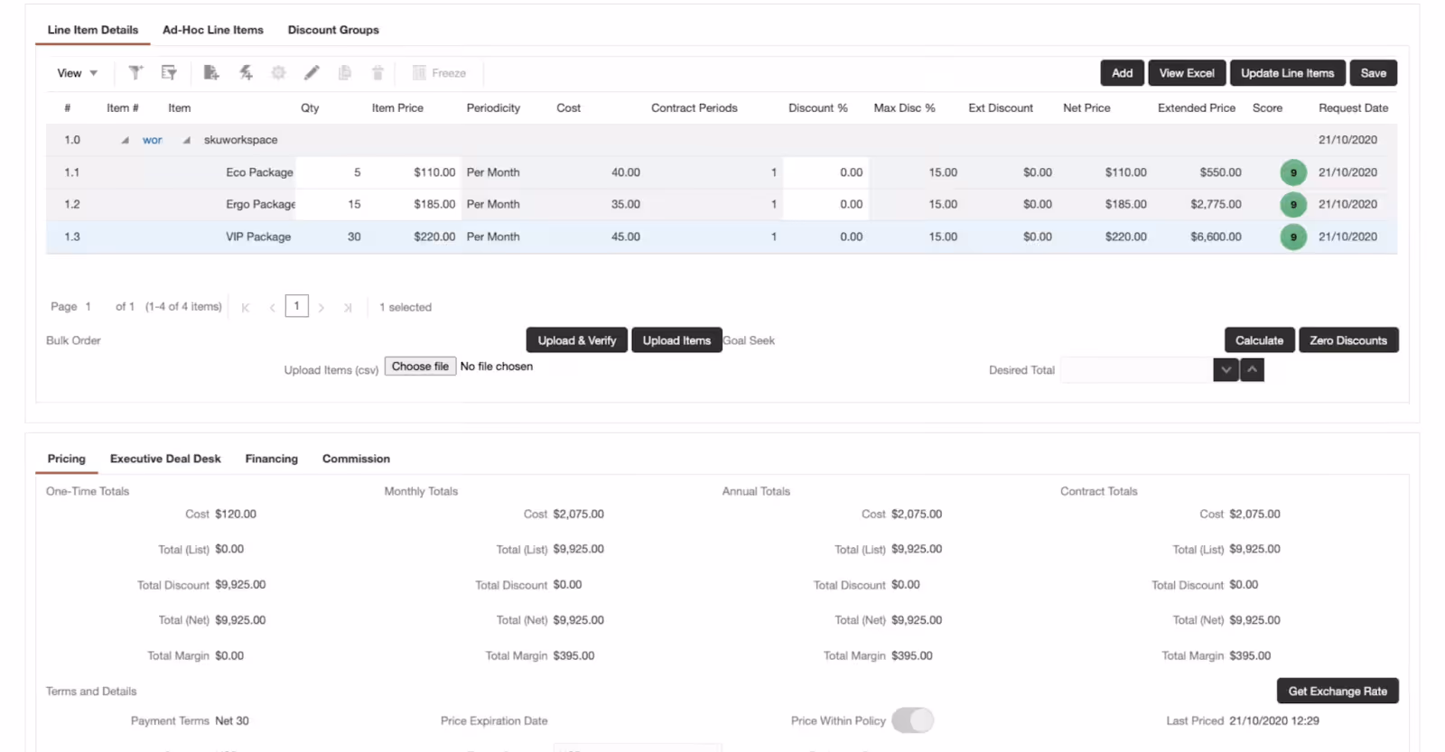 oracle cpq screenshot