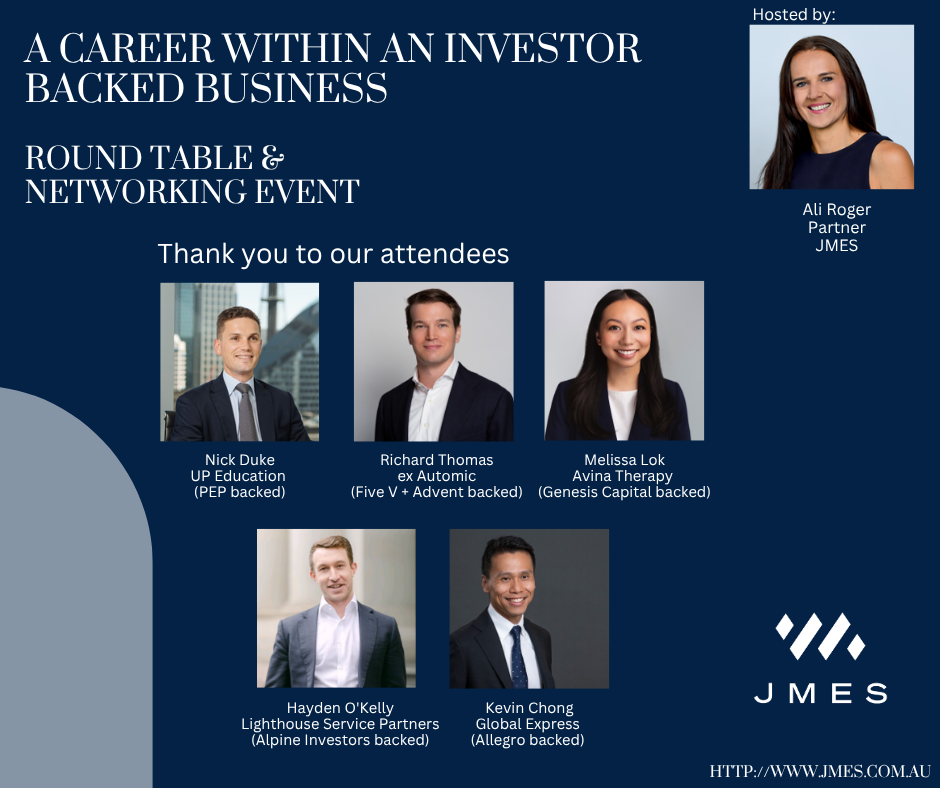 A Career Within an Investor Backed Business