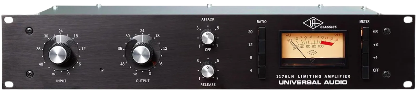 Front panel of the Universal Audio 1176