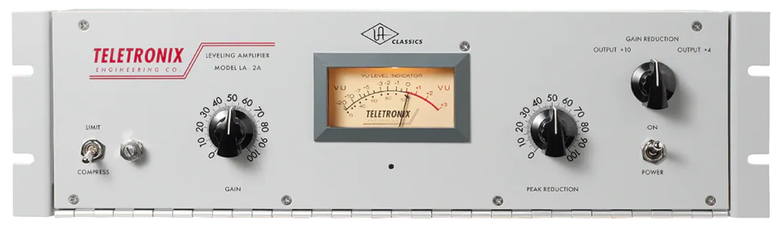 Front panel of the Teletronix LA 2A