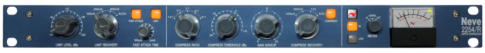 Front panel of the Neve 2254/R