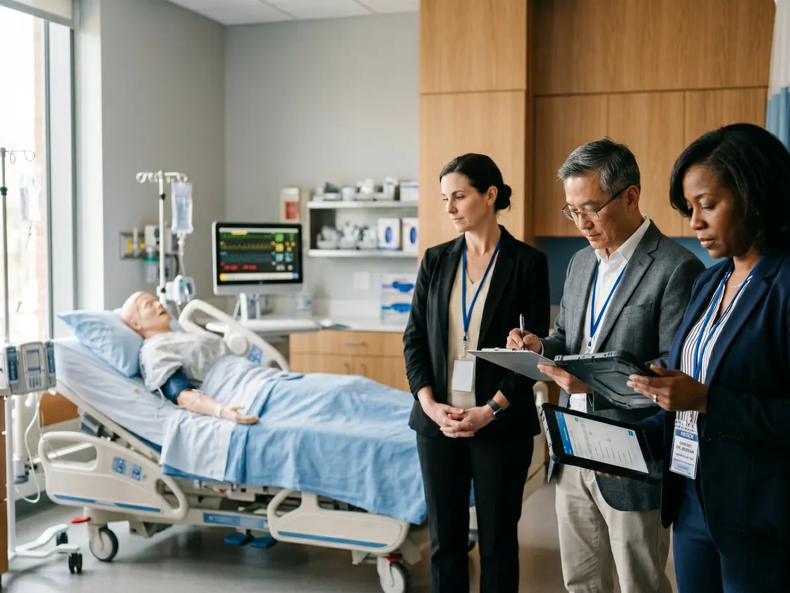 Programmatic accreditation review team conducting a specialized accreditation site visit for a nursing program