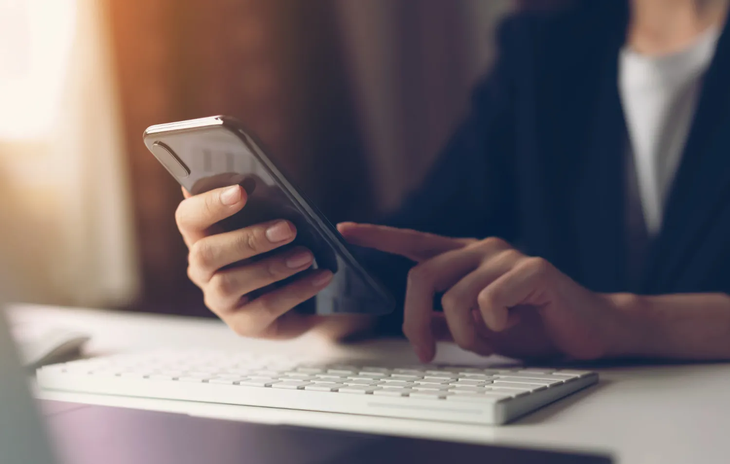 women using phone
