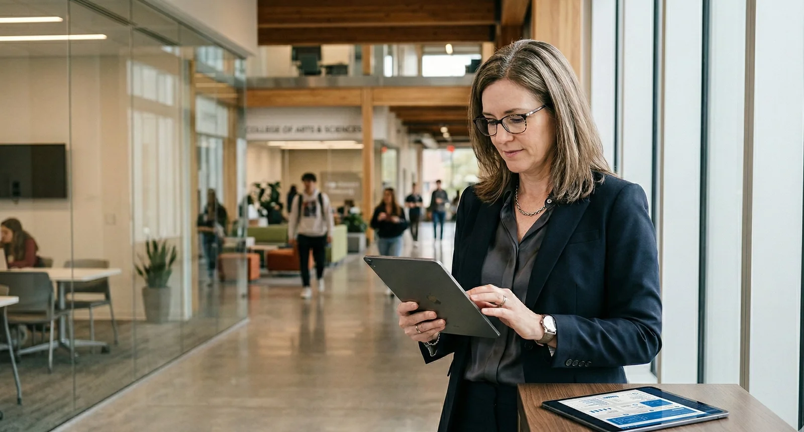 Dr. Sandra Norderhaug, founder of Expert Education Consultants, speaking at a university launch event