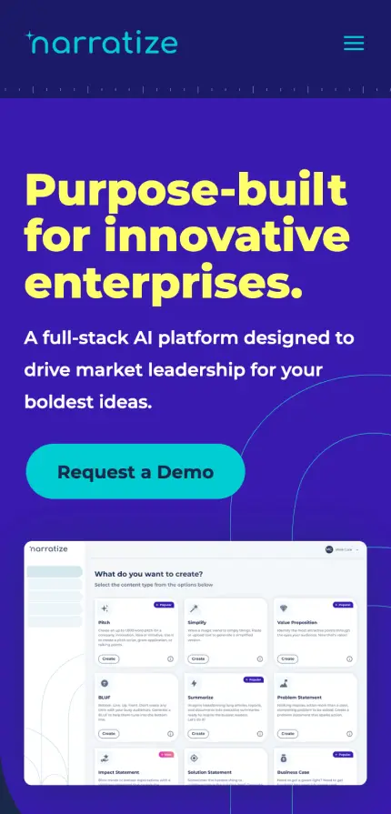 Product mobile page screenshot