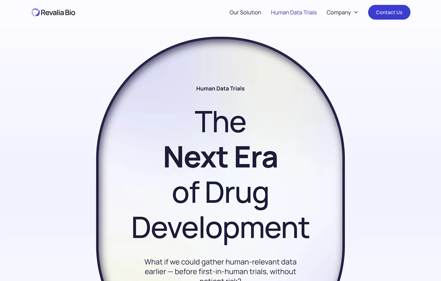 Human Data Trials page screenshot