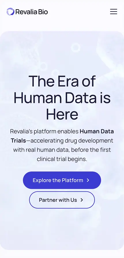 Home page mobile screenshot