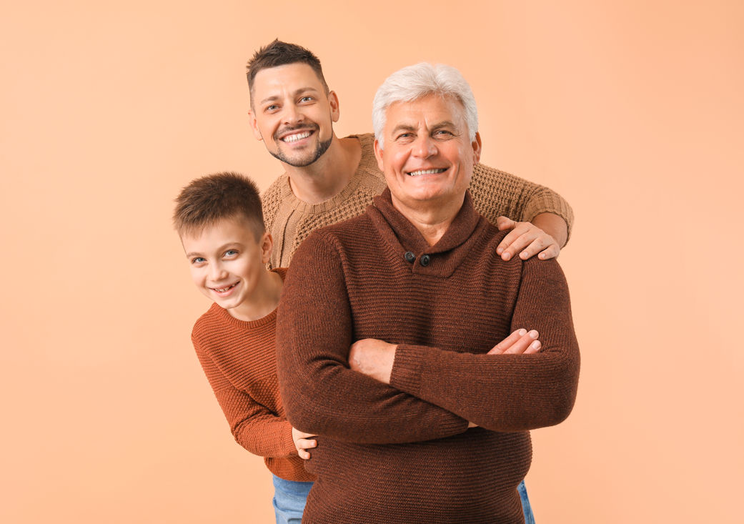 Three generations of one family