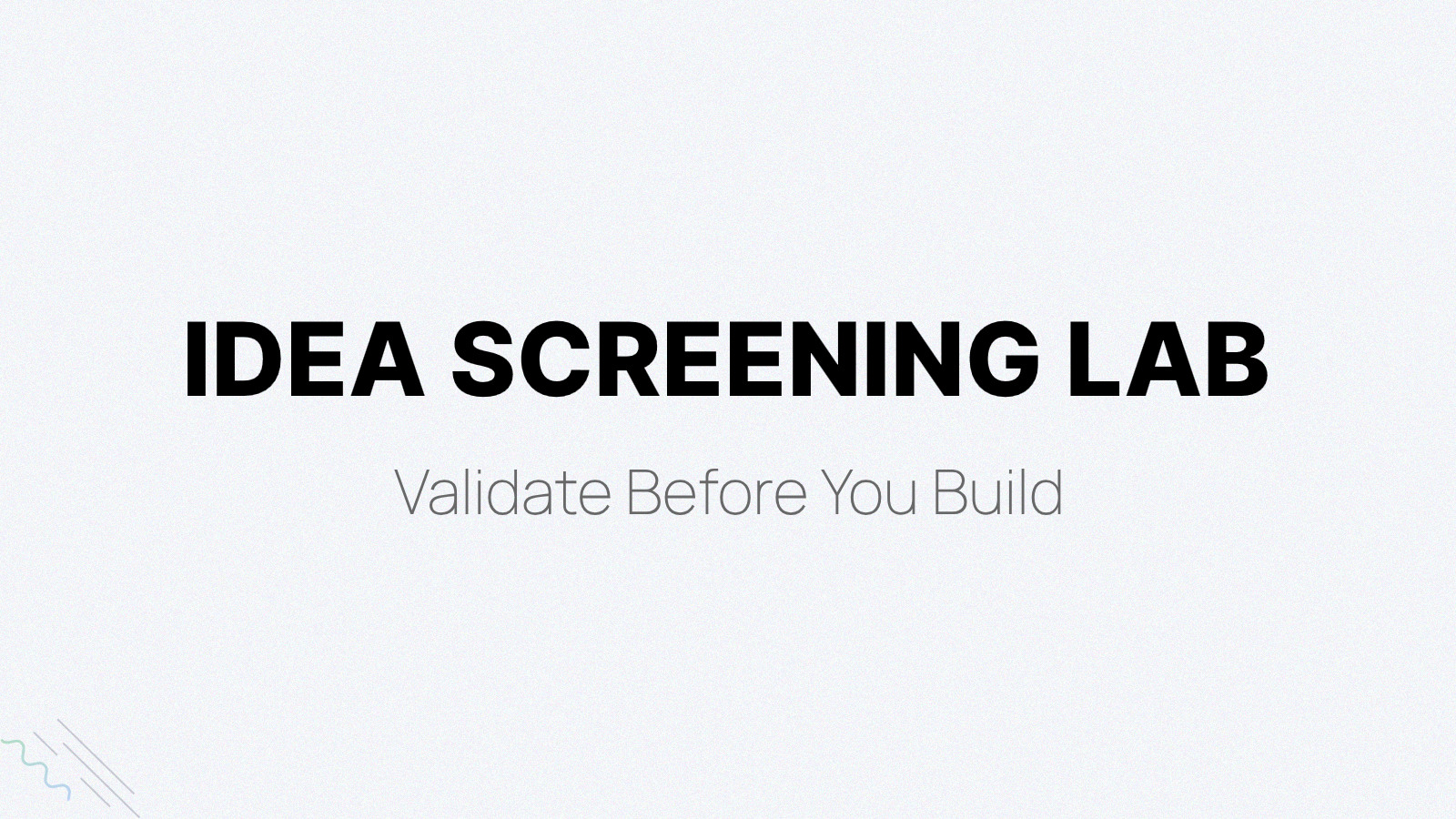 Idea Screening Lab logo