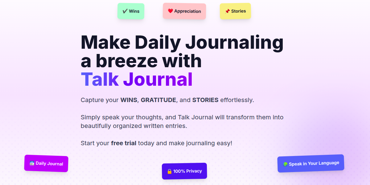 Talk Journal logo