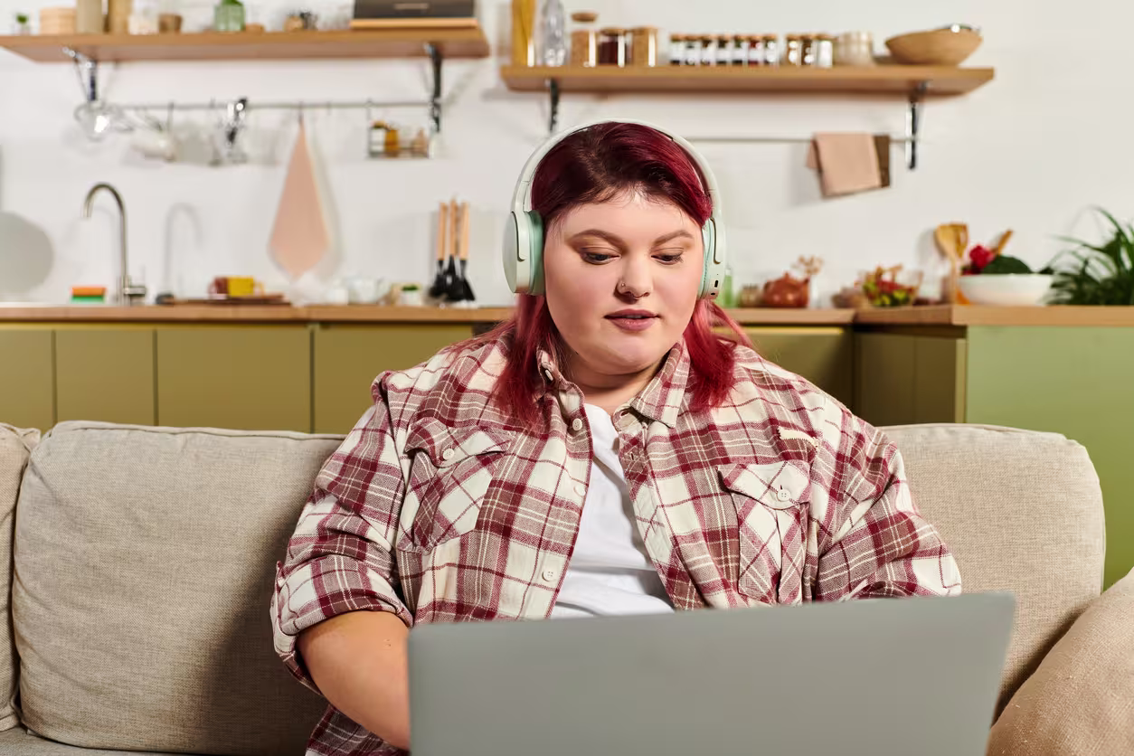 Woman on telehealth appointment