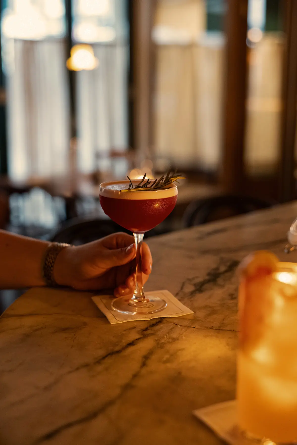 Cocktail served at Bar Bellini
