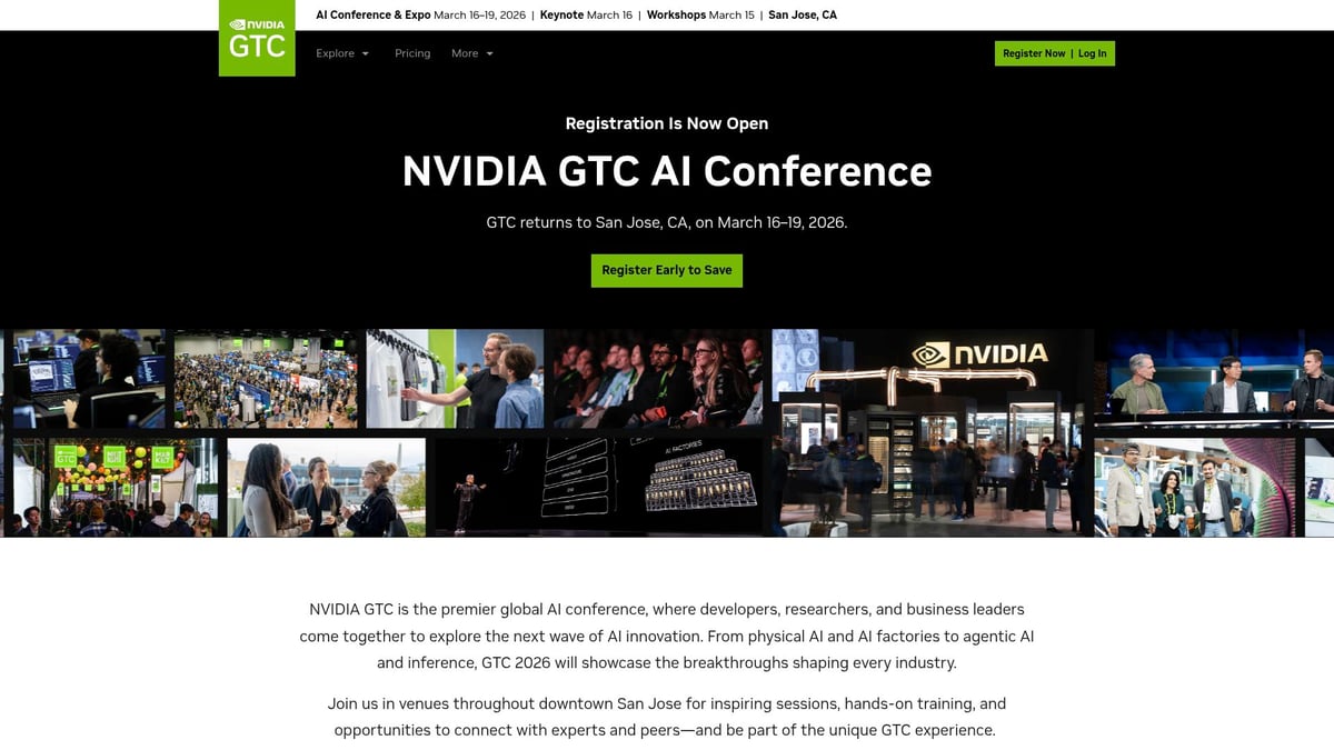 7 必見生成aiイベントトレンド2026年版 - GTC（NVIDIA GPU Technology Conference）2026