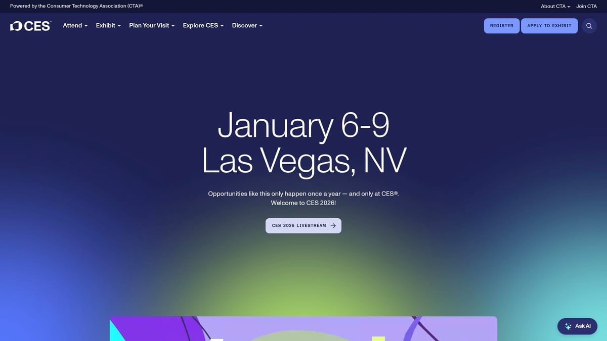 2026年注目のAIイベント厳選7選 - CES 2026（Consumer Electronics Show）