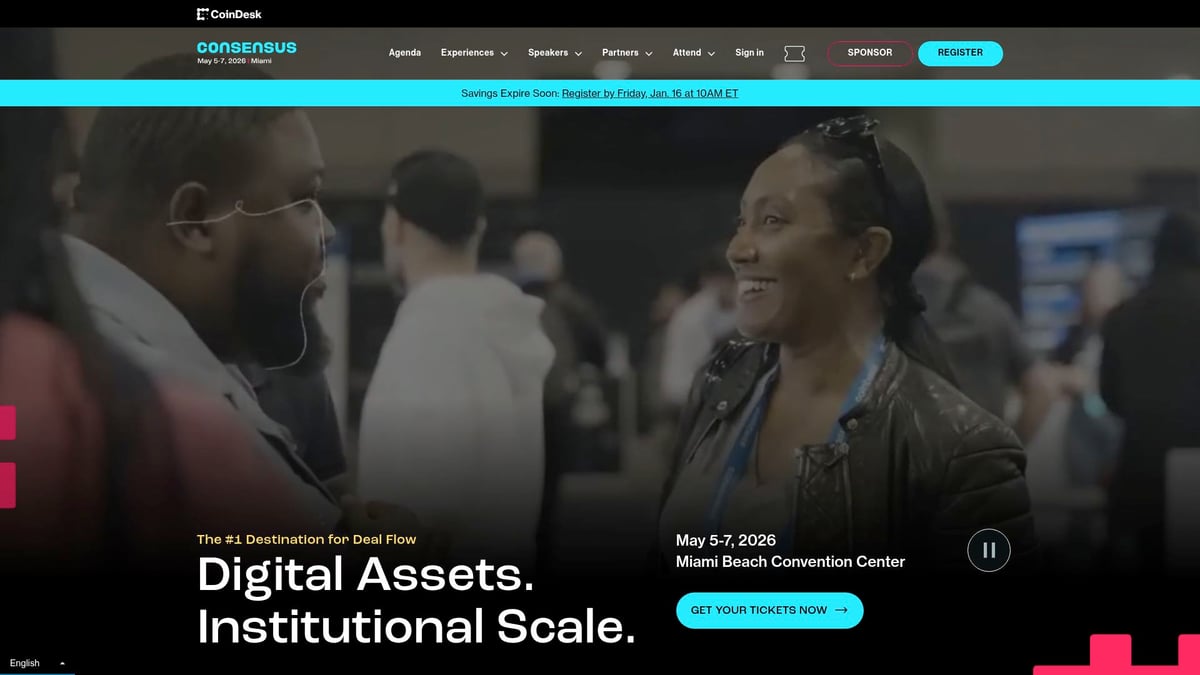 2026年注目のWeb 3 Conferences厳選10選 - Consensus by CoinDesk