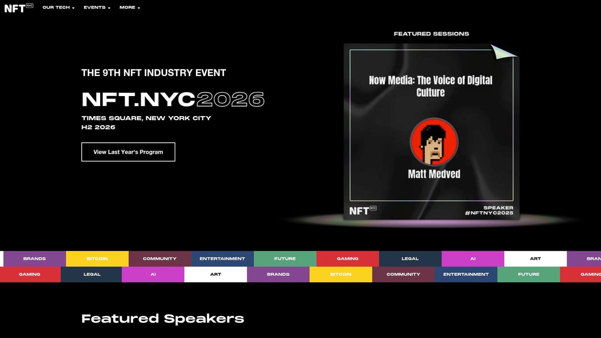 2026年注目のWeb 3 Conferences厳選10選 - NFT.NYC