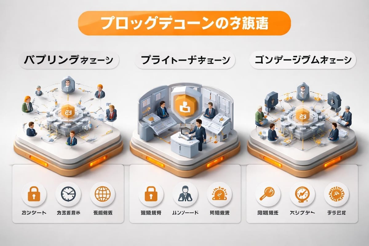 ブロックチェーンの3つのタイプ