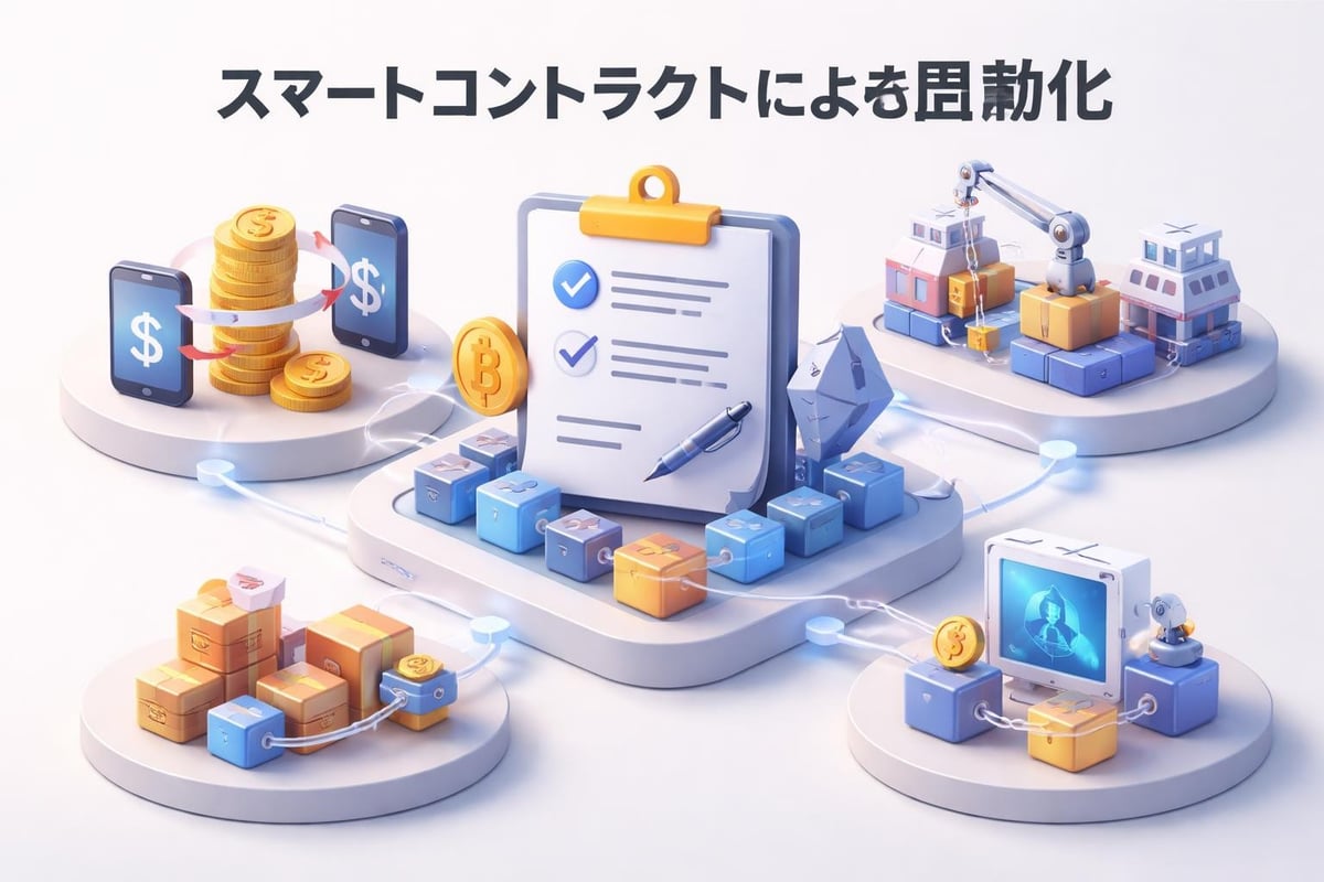 ブロックチェーンによるスマートコントラクト自動化