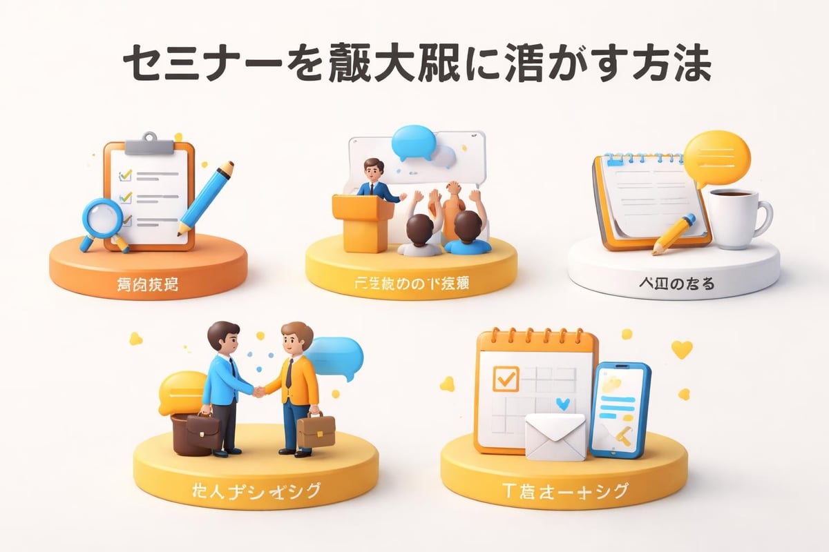 セミナー参加の実践テクニック