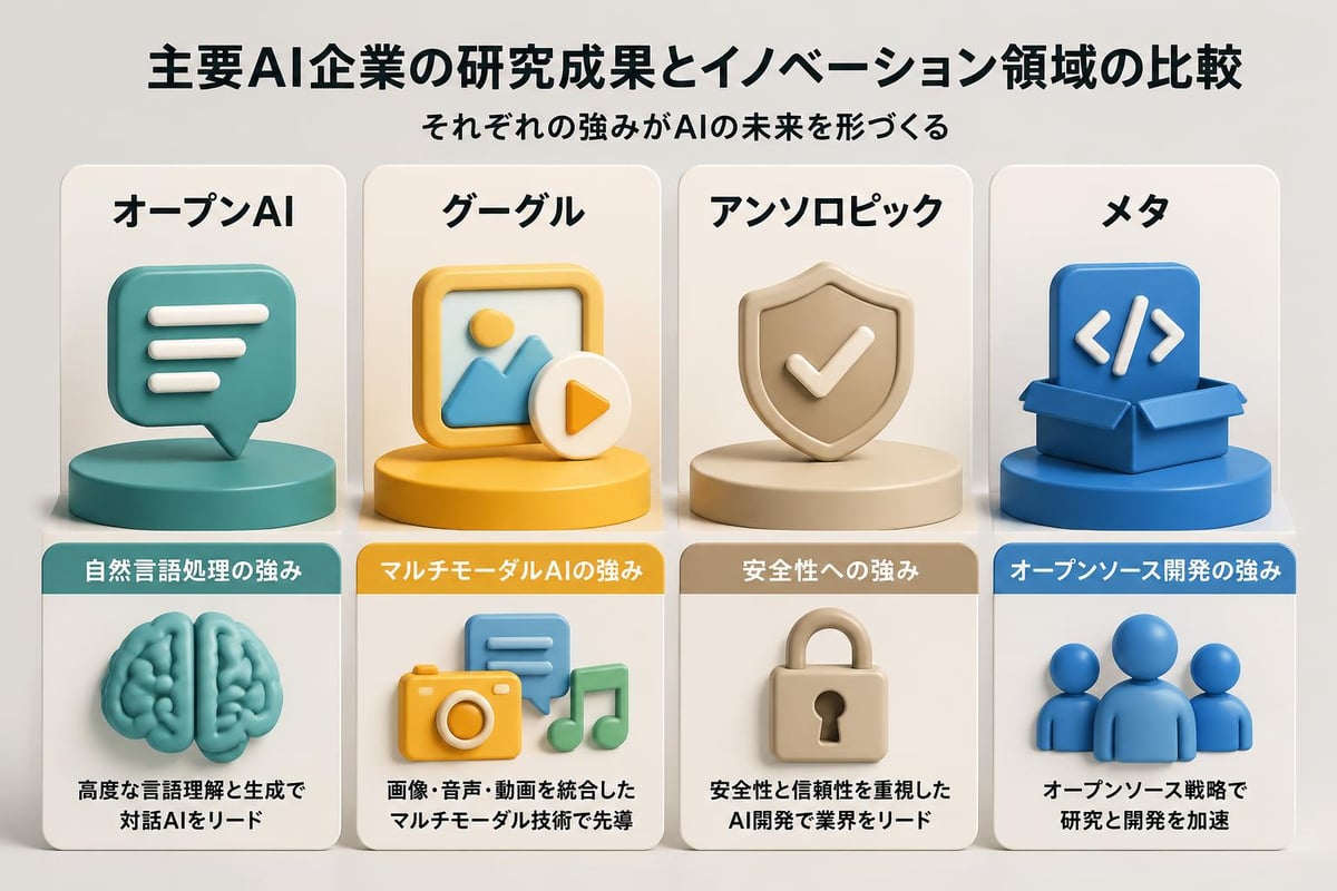 AI企業の研究開発比較