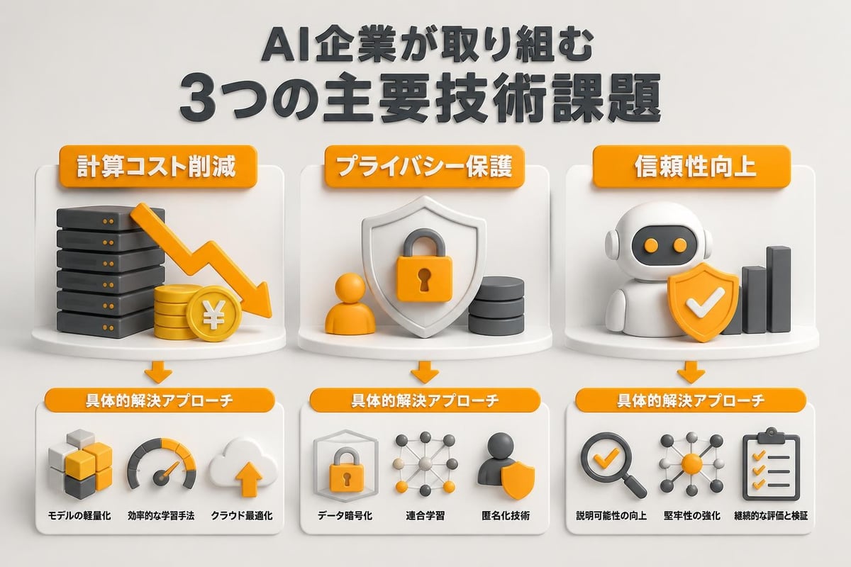 AI技術課題と解決策
