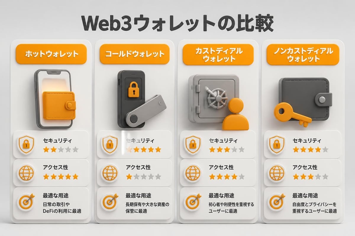 Web3 wallet types comparison