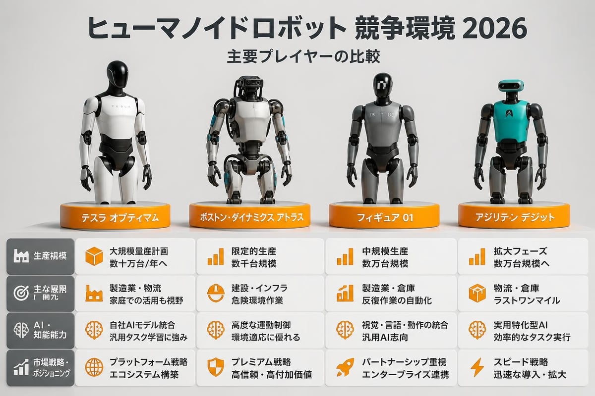 Humanoid robot market comparison