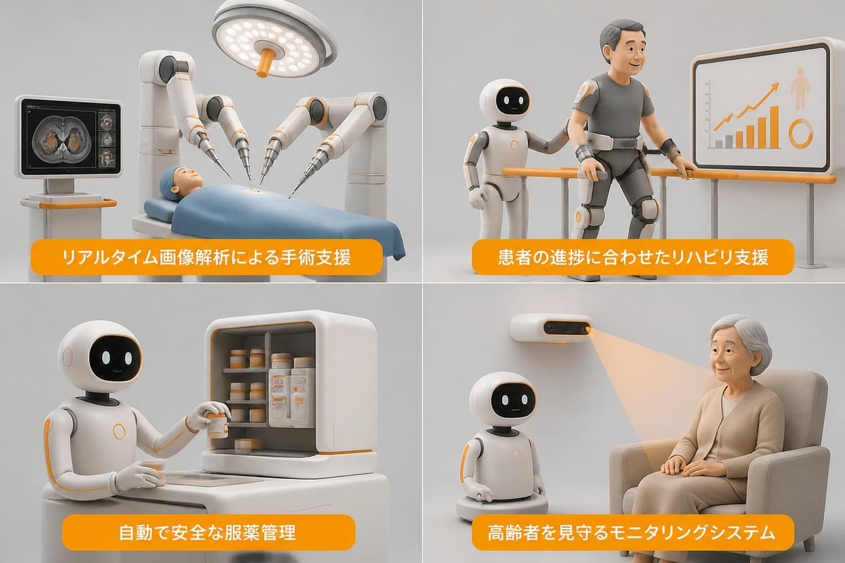 医療・介護分野でのAIロボット応用
