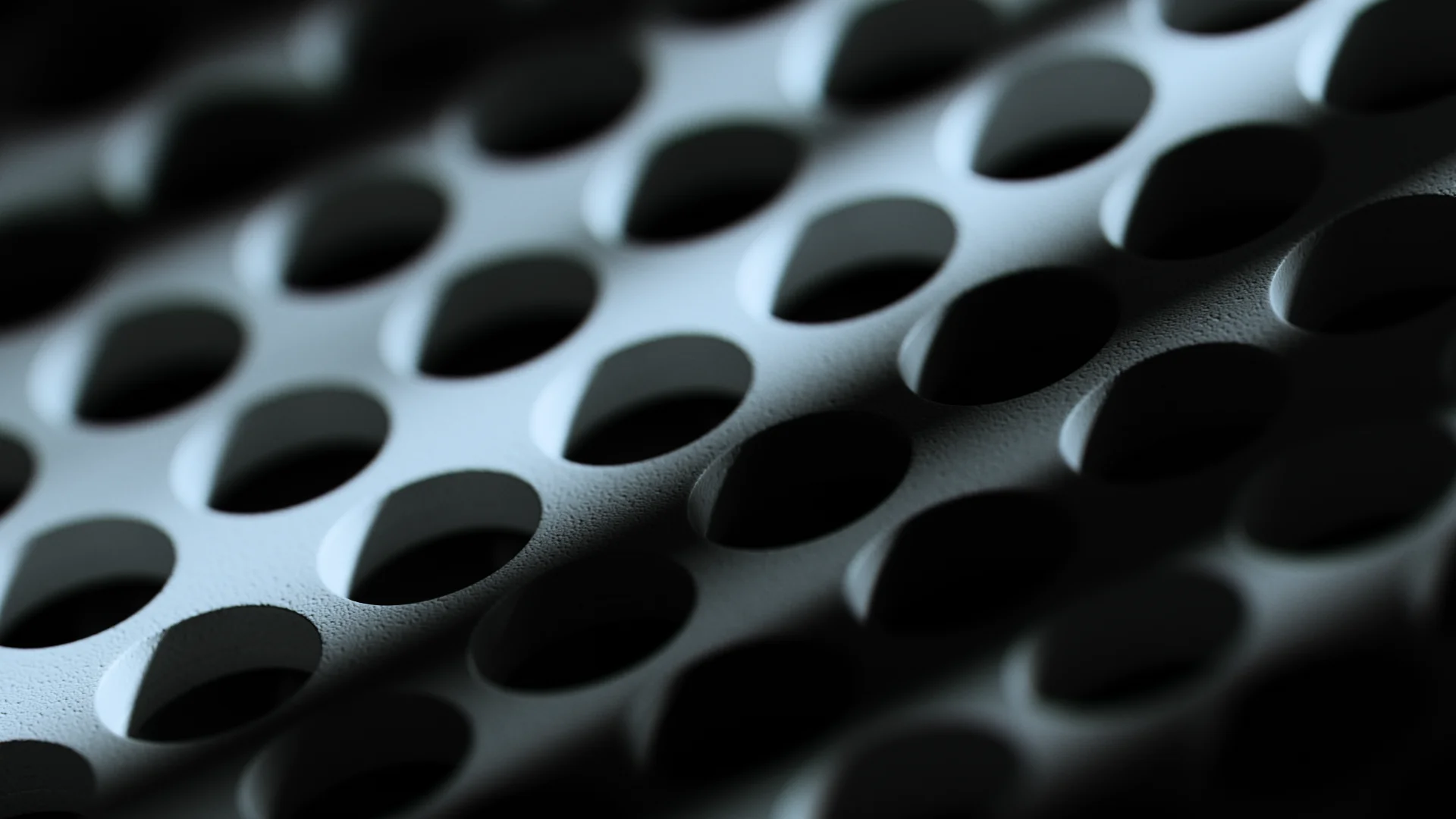Macro shot of the XBOX console ventilation grille, photoreal 3D rendering