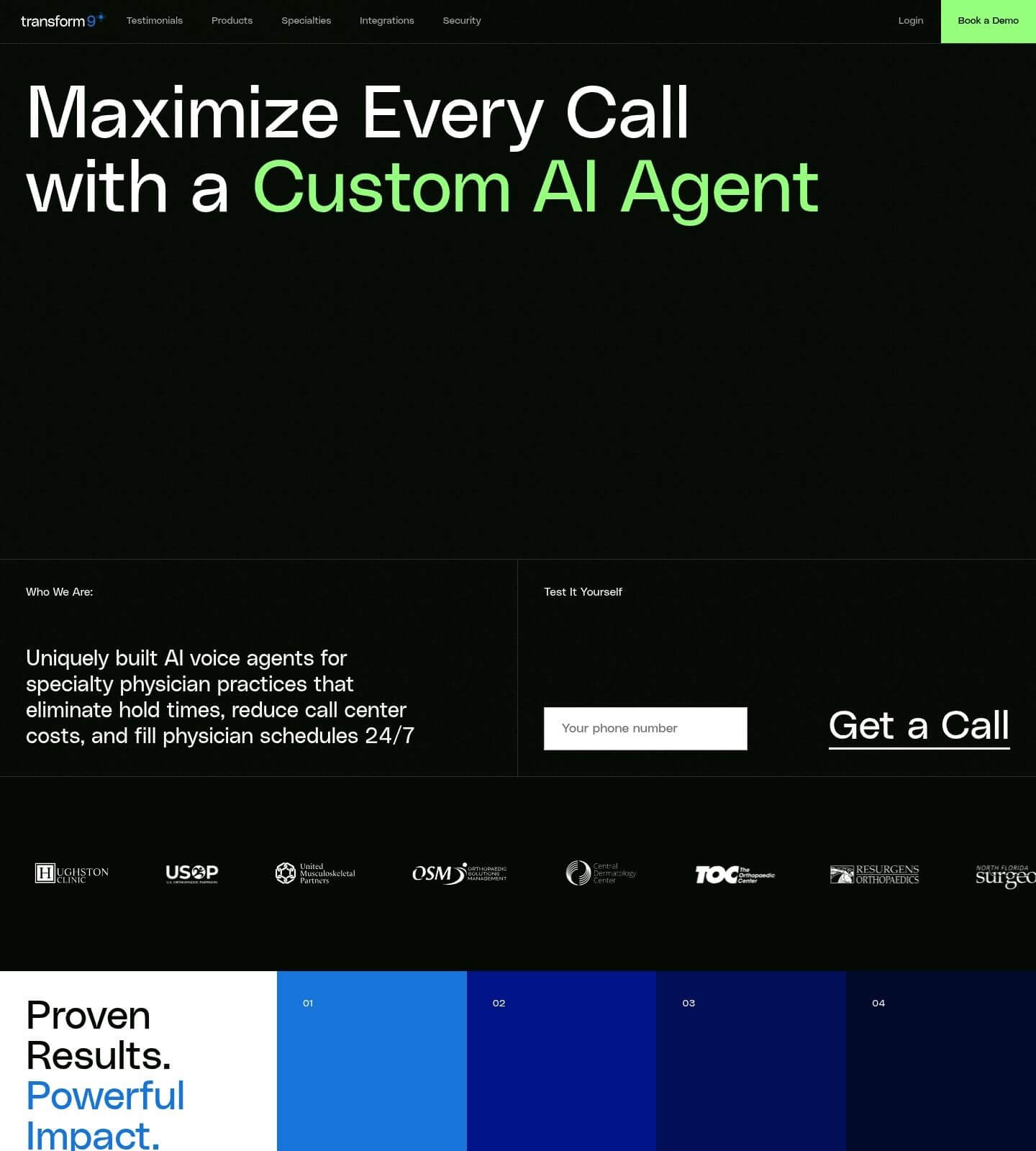 Saaspo | Transform9 Landing Page