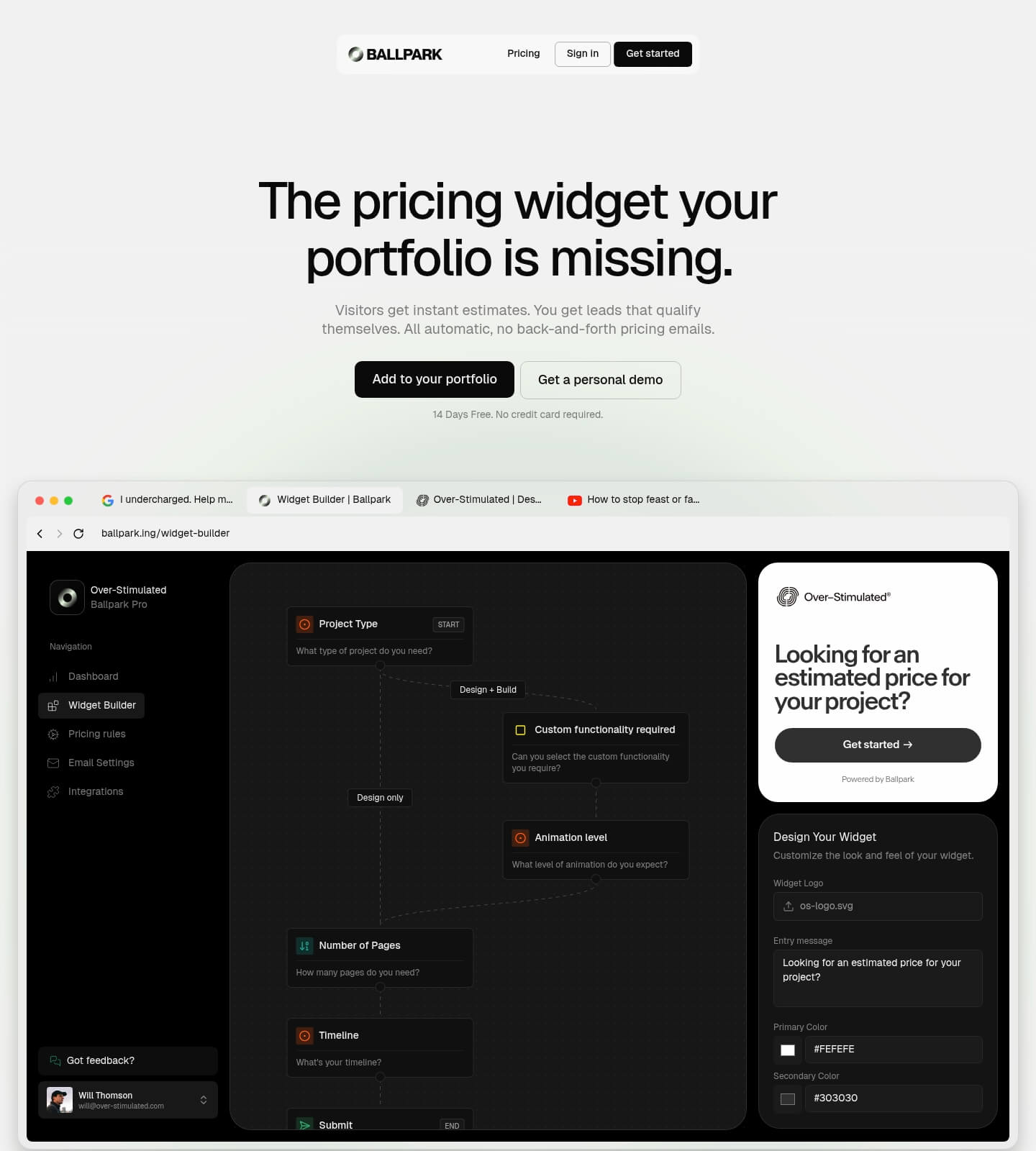 Saaspo | Ballpark Landing Page