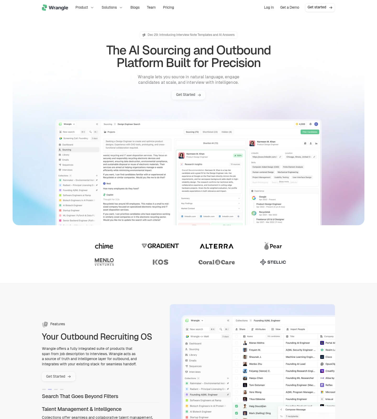 Saaspo | Wrangle Landing Page